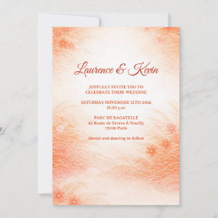 Red Seigaiha – Japanese Wedding Collection Invitation