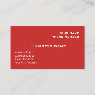 Red Semi-Gloss Business Card Template