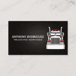 Red Semi Truck   Transport Business Card