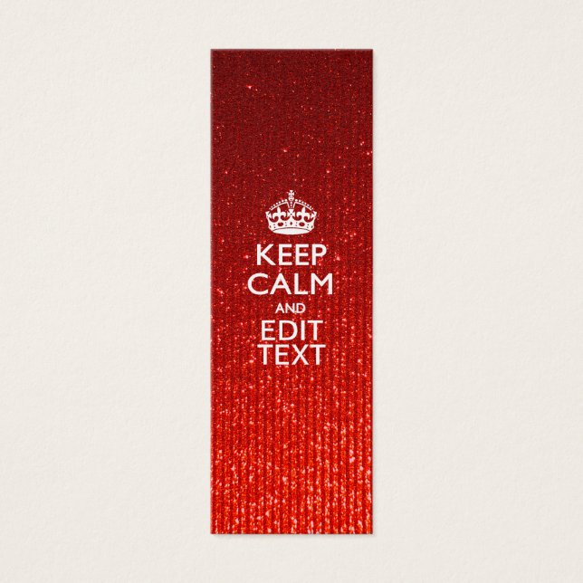 Red Sensation Keep Calm and Have Your Text (Front)