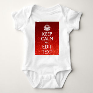Red Sensation Keep Calm and Have Your Text Baby Bodysuit