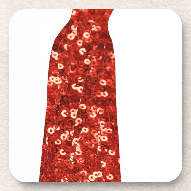 red sequin vintage pin up coaster (Front)