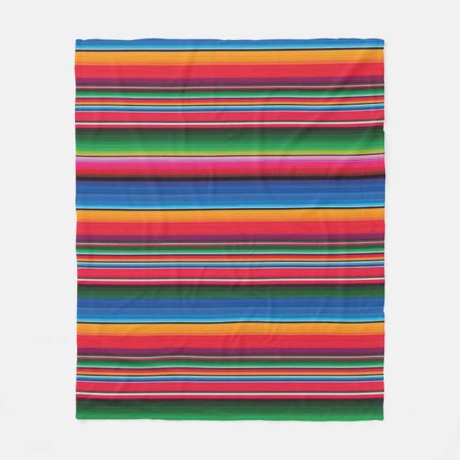Red Serape Saltillo traditional mexican blanket (Front)