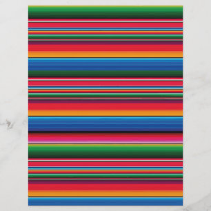Red Serape Saltillo traditional mexican blanket Letterhead