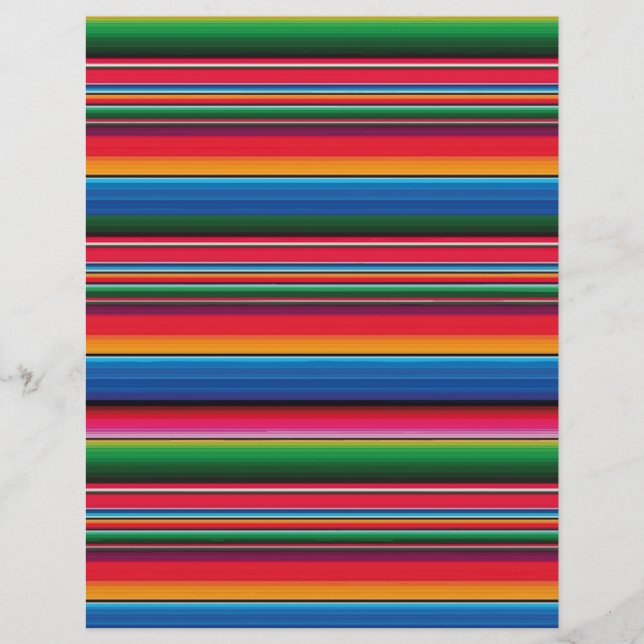 Red Serape Saltillo traditional mexican blanket Letterhead (Front)
