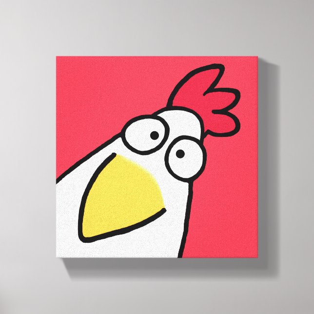 Red SERIOUS CHICKEN by Sandra Boynton Canvas Print (Front)
