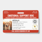 Red Service Dog 2 Logo & Photo ID
