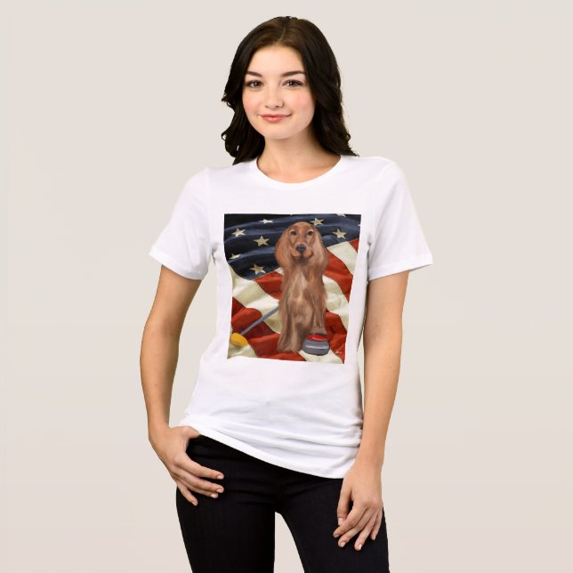 RED SETTER CURLING  Tri-Blend SHIRT (Front Full)