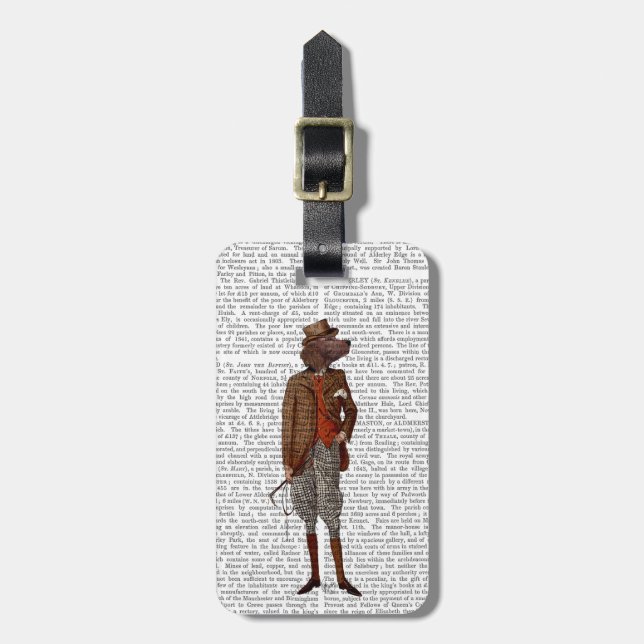 Red Setter Rider Full Luggage Tag (Front Vertical)