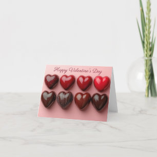 Red shaded Hearts Valentine's Greeting Card