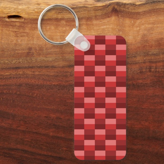 Red Shades Color Blocks Keychain (Front)