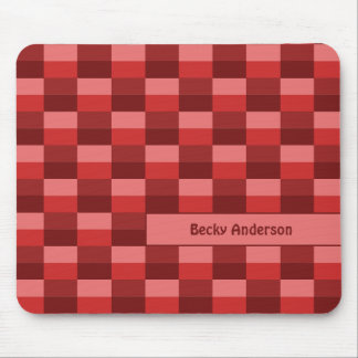 Red Shades Colour Blocks Mouse Pad