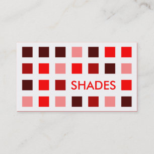 RED SHADES (mod squares) Business Card