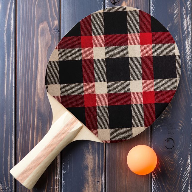 Red Shadow Plaid Ping Pong Paddle (Creator Uploaded)