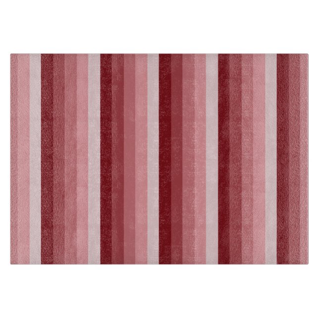 Red shadow stripes cutting board (Front)