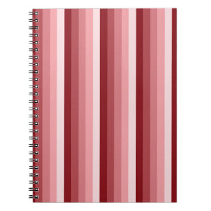 Red shadow stripes notebook