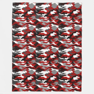 Red Shadows Camo Fleece Blanket