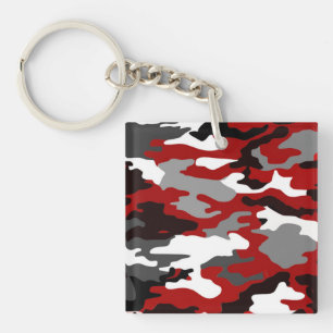 Red Shadows Camo Keychain