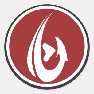 Red ShamHook Classic Round Sticker