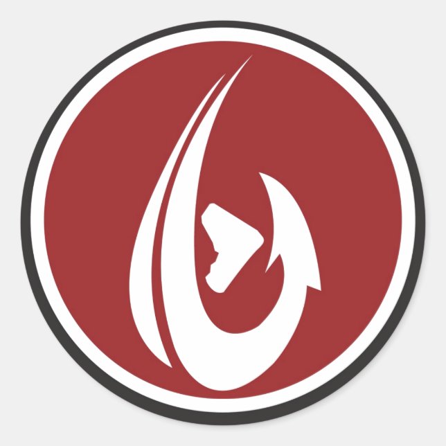 Red ShamHook Classic Round Sticker (Front)