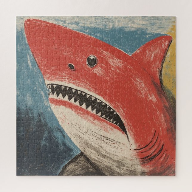 Red Shark Jigsaw Puzzle (Vertical)
