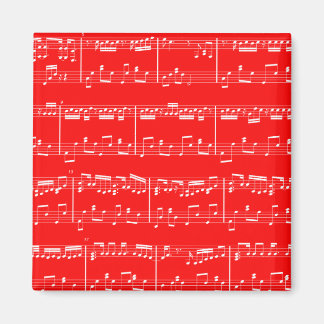Red Sheet Music Magnet