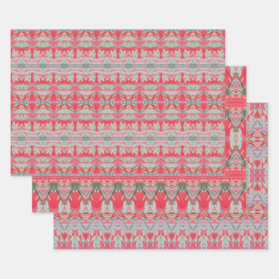 Red Shelf Liners Decorative Sheet Wrapping Paper