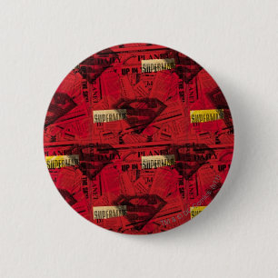 Red Shield Pattern 2 Inch Round Button