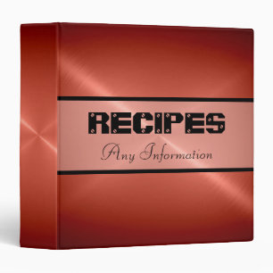 Red Shiny Stainless Steel Metal Binder