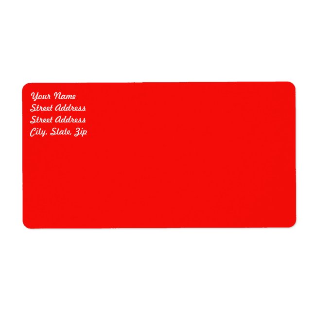Red Shipping Label (Front)