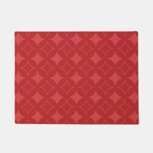 Red shippo pattern doormat