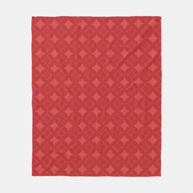 Red shippo pattern fleece blanket (Front)