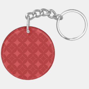 Red shippo pattern keychain