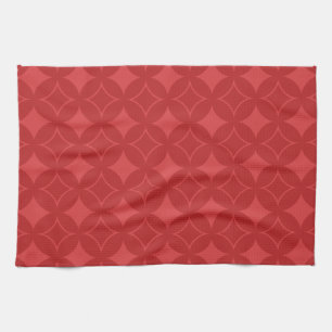 Red shippo pattern kitchen towel