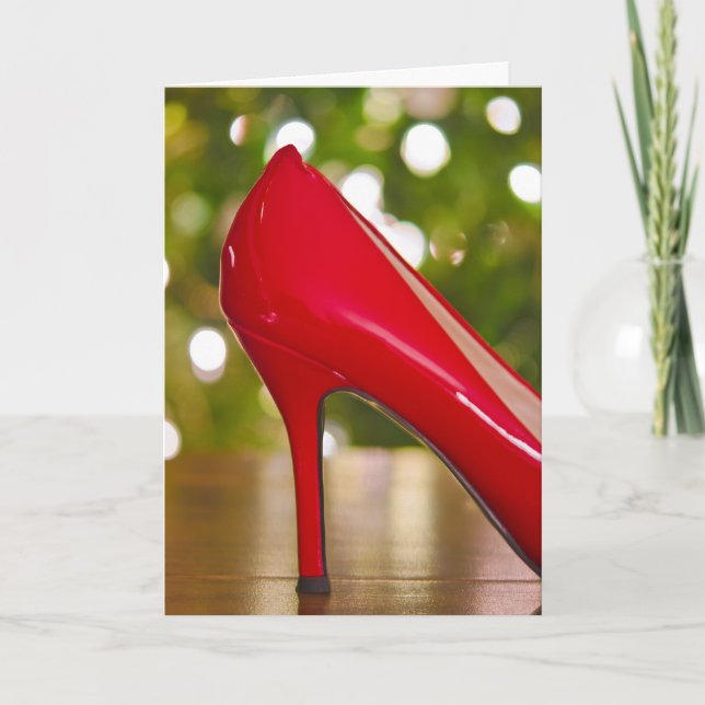 Red Shoe Christmas Holiday Card (Front)