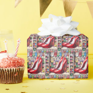 Red Shoes In Closet Wrapping Paper