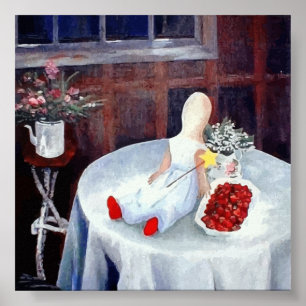 Red Shoes n' Strawberries by Elizabeth Poster