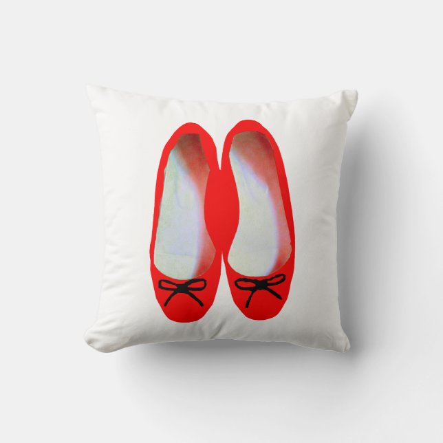 red shoes throw pillow (Front)