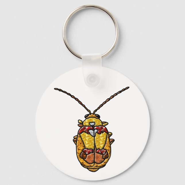 Red Shouldered Leaf Beetle Keychain (Front)