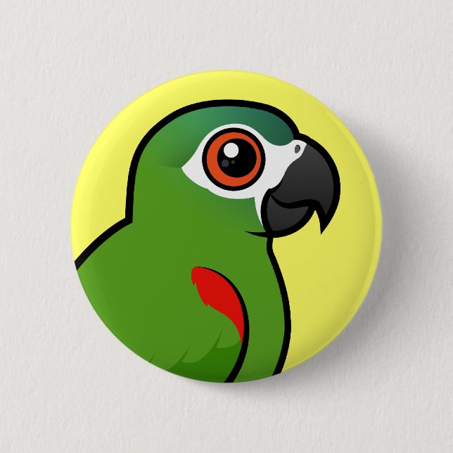 Red-shouldered Macaw 2 Inch Round Button (Front)