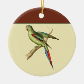 Red-shouldered Parakeet Ceramic Ornament