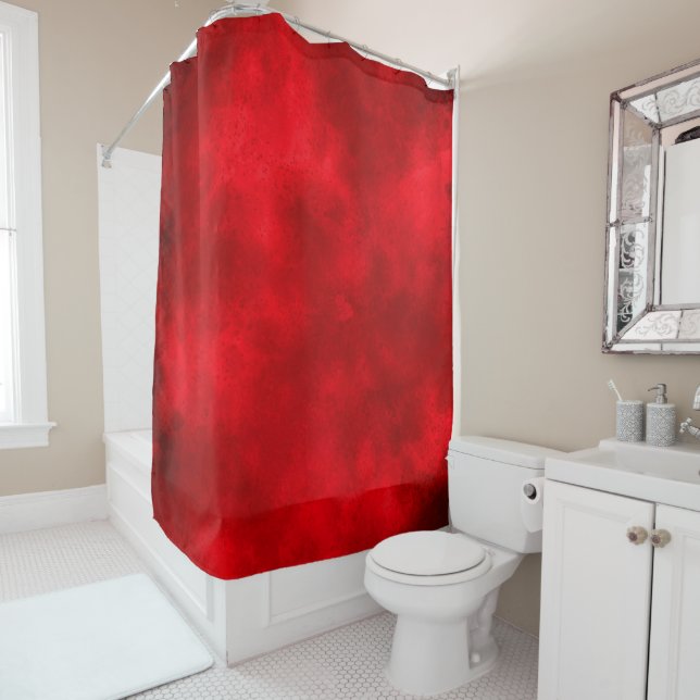 Red Shower Curtain (In Situ)