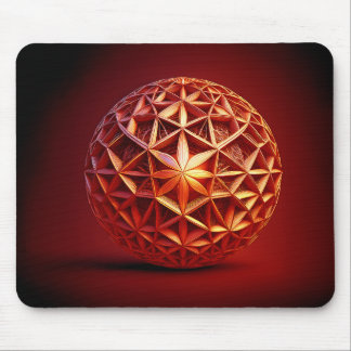 Red Sierpinski Gasket Fractal Mouse Pad