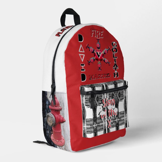 Red Sign of the Times  Printed Backpack (Back Corner Left)