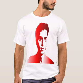 Red sihuette a man with a concerned expression T-Shirt