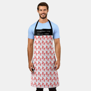 Red Silhouette Dance Apron