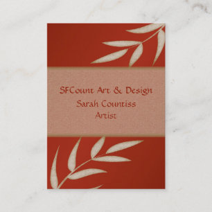Red Silk Customizable Business Cards