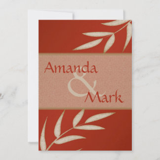 Red Silk Customizable Wedding Invitation