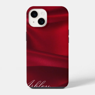 Red Silk Satin Illusion iPhone Case