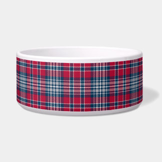 Red Silver and Blue Plaid